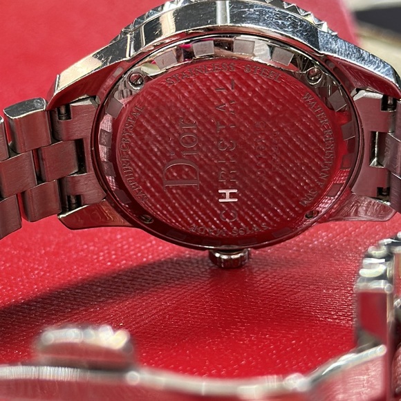 Dior Ladies Stainless and Onyx Watch with Diamonds. Cd113115. Quartz movement. - Picture 3 of 4